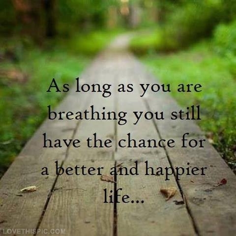 Saying about breath abd being happier