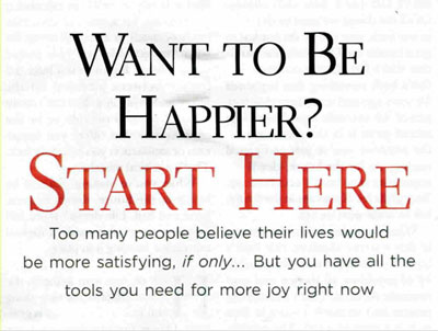 Saying about being happier.