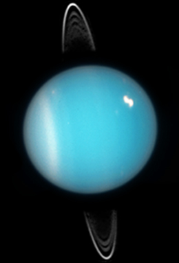 Uranus and it's rings.