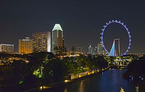 Singapore Flyer shot from Singapore River Boat cruise