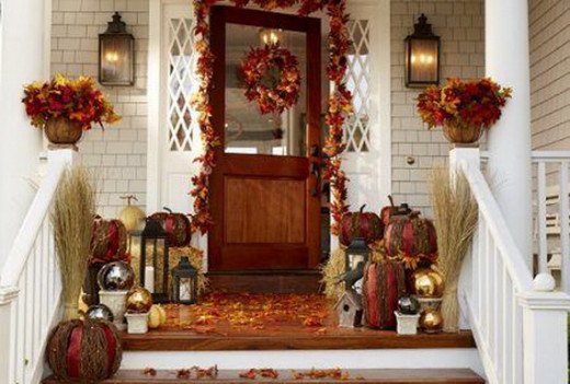 Thanksgiving front door decorations