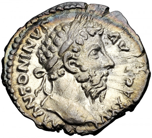 A Roman coin.