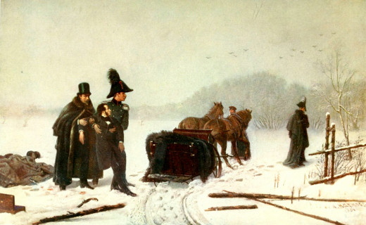 Pushkin's duel with d'Anthes, atrist A. Naumov, 1884