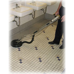 Used to provide a fresh water rinse and then extract the now liquefied wax and stripper  known as slurry!