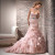 Pink is nice idea for a wedding dress. Something outside is of the box for a offbeat and nontraditional ride.