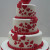 Red hearts on your wedding would go perfectly with a Valentine's Day themed wedding.