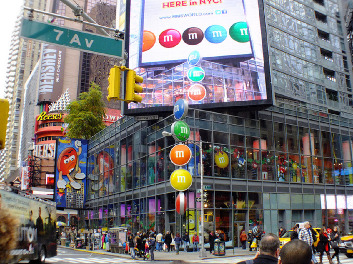 The M & M Store at 1600 Broadway, New York, NY 10019. Open until 1:00 AM!