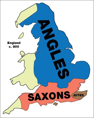 The blue, the pink and the brown - identity matters - how much? The Saxons were pushed south under Penda in the 7th to Hwicce, and when Offa's Mercia expanded in the 8th Century AD as far as the Thames. By Aelfred's time some was taken back
