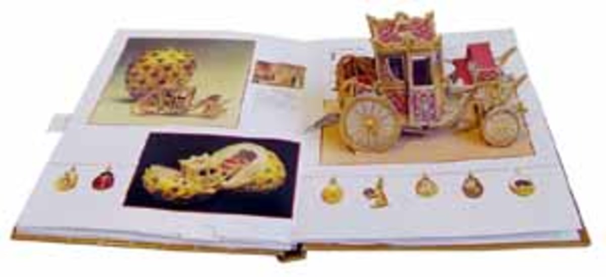 One of the pages from Imperial Surprises: A Pop-Up Book of Faberge's Masterpieces by Margaret Kelly - Image from http://broward.org/Library/images/lii13943.jpg