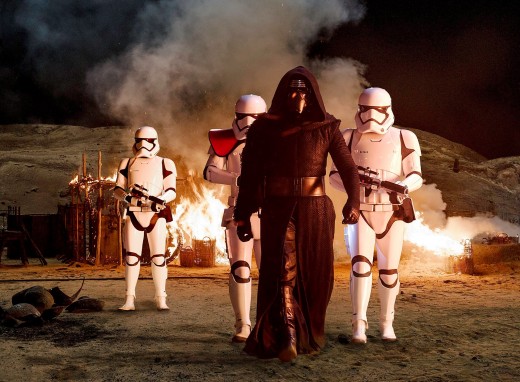 Kylo Ren and First Order stormtroopers