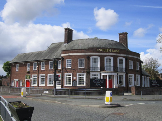 The English Rose Pub, Liverpool, England.