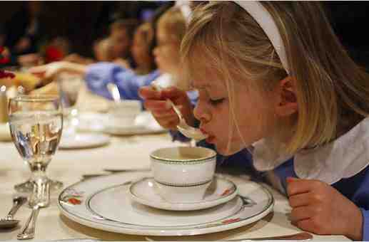 Kid Eating Soup