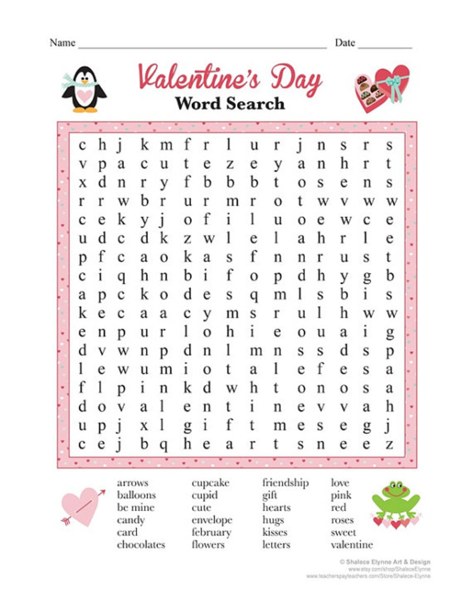 Free Valentine Printable Games For Kids HubPages
