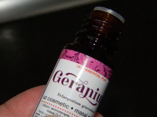Add your Geranium essential oil and mix well