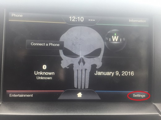 Tap "Settings" in the lower right corner of your Ford vehicle's SYNC with MyFord Touch home screen.