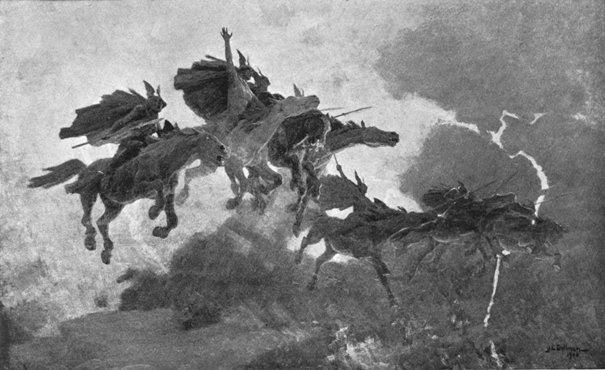 The Ride of the Valkyrs (1909) by John Charles Dollman