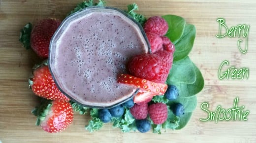 Delicious berry green smoothie recipe 