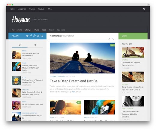 WordPress theme sample