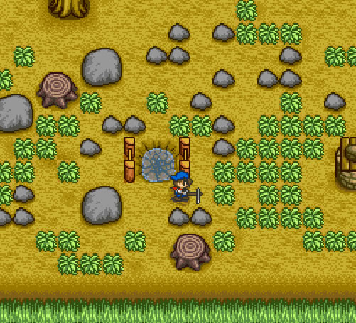 0riginal field, full of dbris