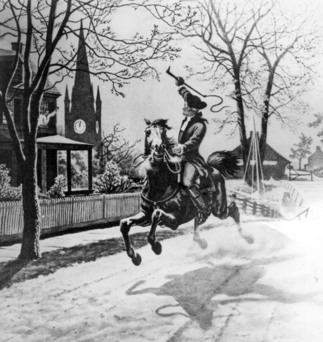 Midnight Ride of Patriot Messengers - American Revolutionary War