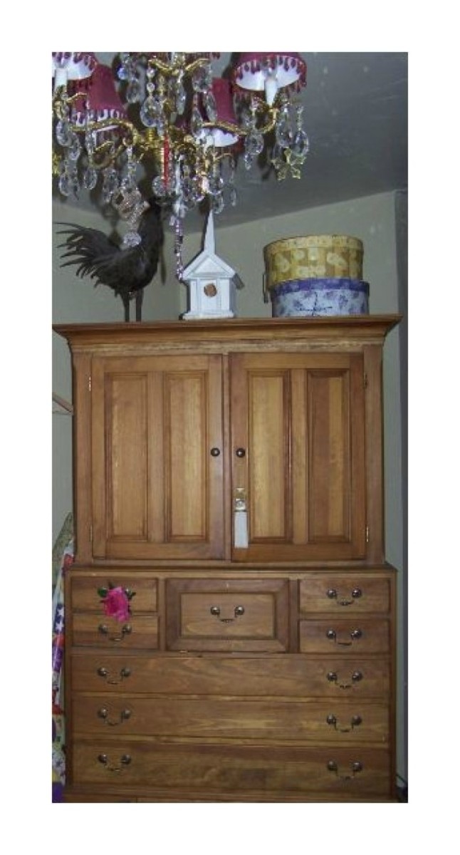 what to do with an old armoire or tv cabinet. repurpose