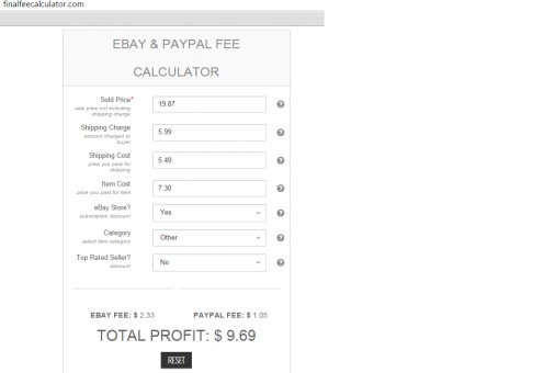 Calculate your exact profits to the penny. Use this before listing anything on Ebay!