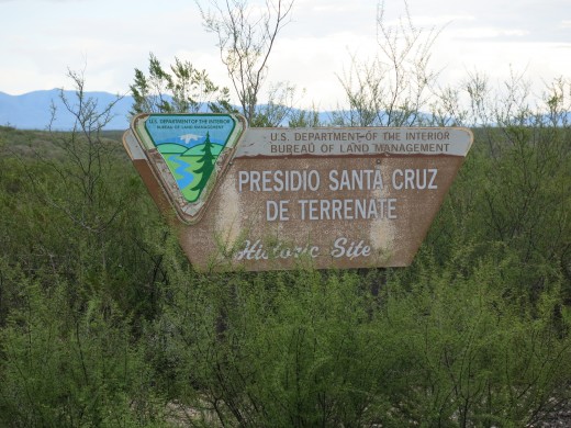 After Hiking a mile and a half you will come to a sign welcoming you to Presidio Santa Cruz de Terrenate.