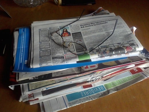 One day's worth of mailbox spam, not including Canada post delivery of "real" mail.