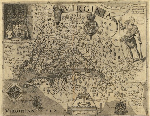 Smith's map was finally published in England, 1612