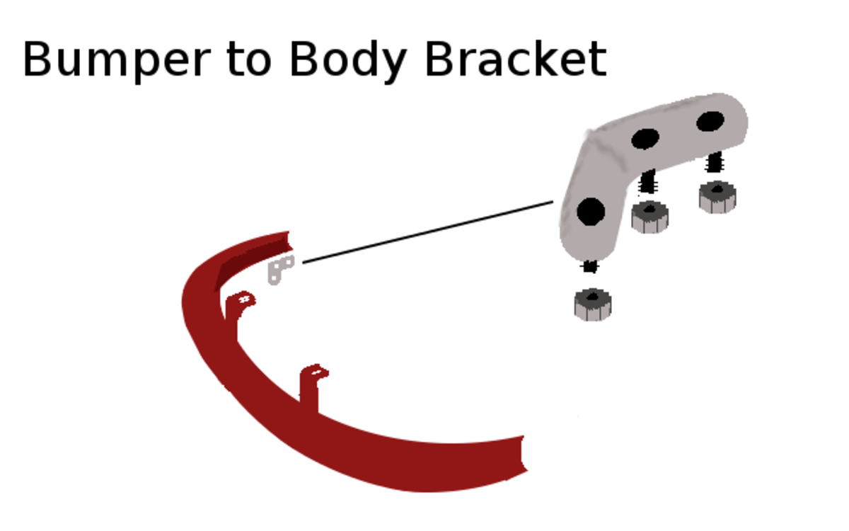 Diagram of bumper screws location.