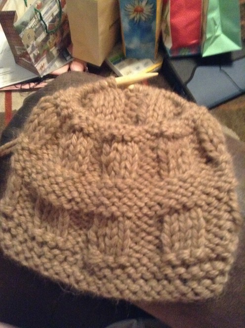 The inside of the knitted cowl. Hope you enjoy making it for your special someone as much as my husband loves his!