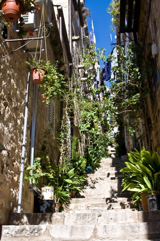 Dubrovnik Old City Residential Street