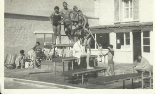 Westward Ho! North Devon, UK. Outdoor swimming pool in the 1960s
