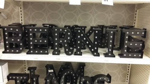 Now this random act of Bern is just pure fun. Spelling out Bernie with these light up letters might even inspire shoppers to buy a batch of them. They would make a great table decoration for a Bernie victory party or at a phone banking event. 