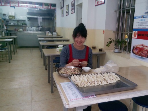 Making dumplings for lunch