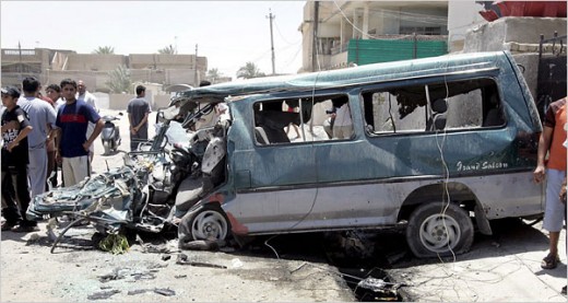 The van after the shooting.