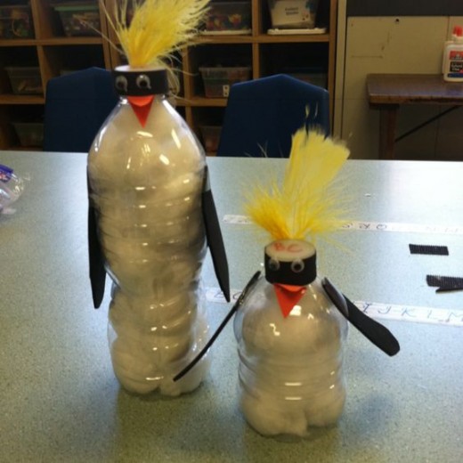 Look at the water bottle penguin craft project I found on Pinterest!