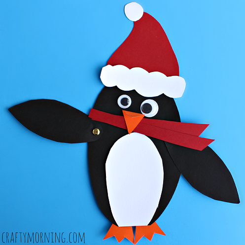 This cute craft project is made with cardstock or construction paper