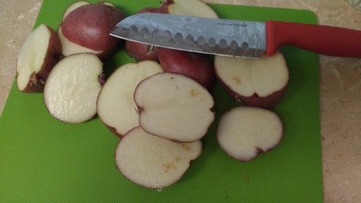sliced pototatoes
