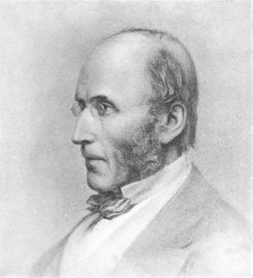 Portrait drawing, by Jane Fortescue Seymour, of William Butterfield, architect 