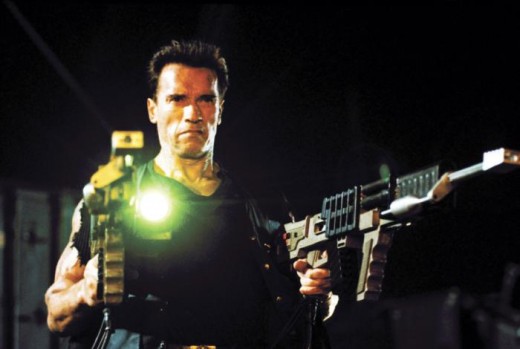 Arnie with a couple of railguns - the stuff of nightmares for bad guys everywhere...
