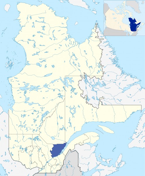 Map location of Capitale-Nationale / National Capital region, Quebec