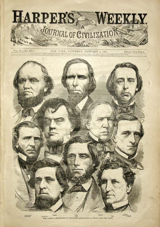 The Seceding Georgia Congressional Delegation from Harpers Weekly 