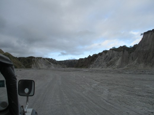 Fields of volcanic ash.