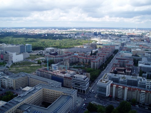 Aerial photo of Wilhelmstrasse and the Tiergarten, Berlin