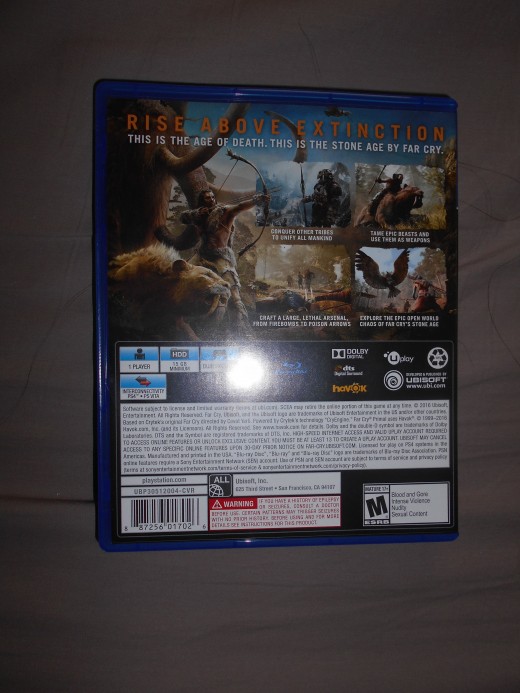 Back cover of the game.