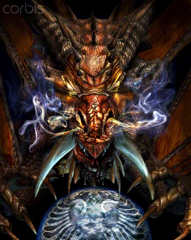 Grieving monster in caves of foam.