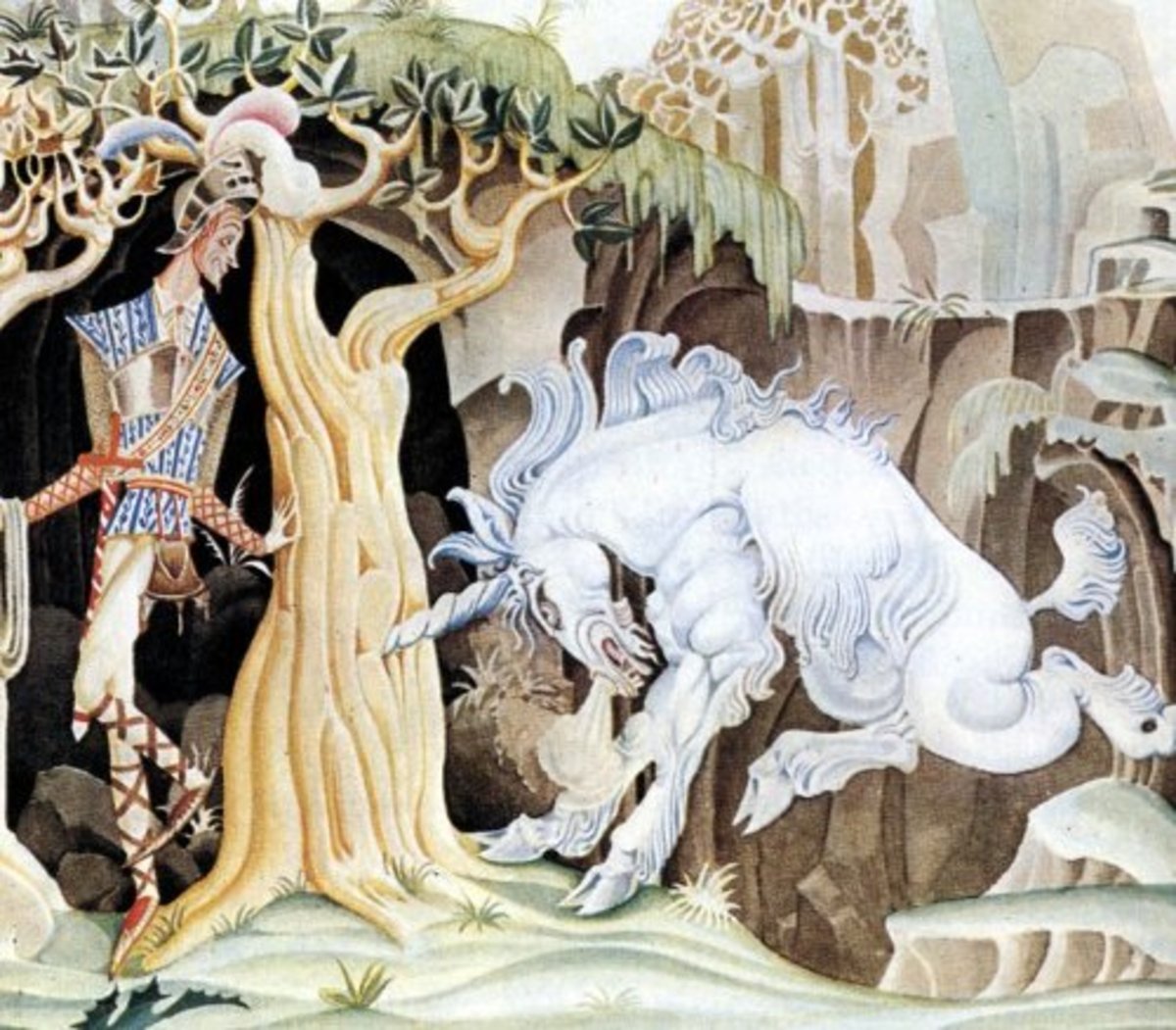 Here we show a portion of 'The Valiant Tailor' - a design by Kay Nielsen from his suite published in 