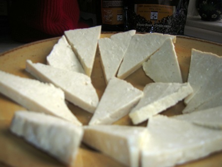 diagonally sliced