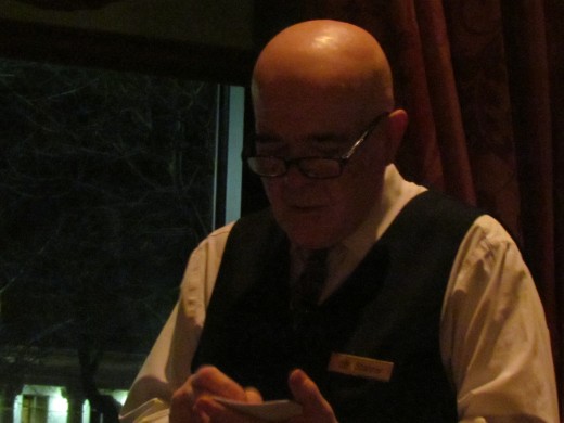 Shariar, who has been employed at Hotel du Pont for more than 26 years was our outstanding waiter for the evening.